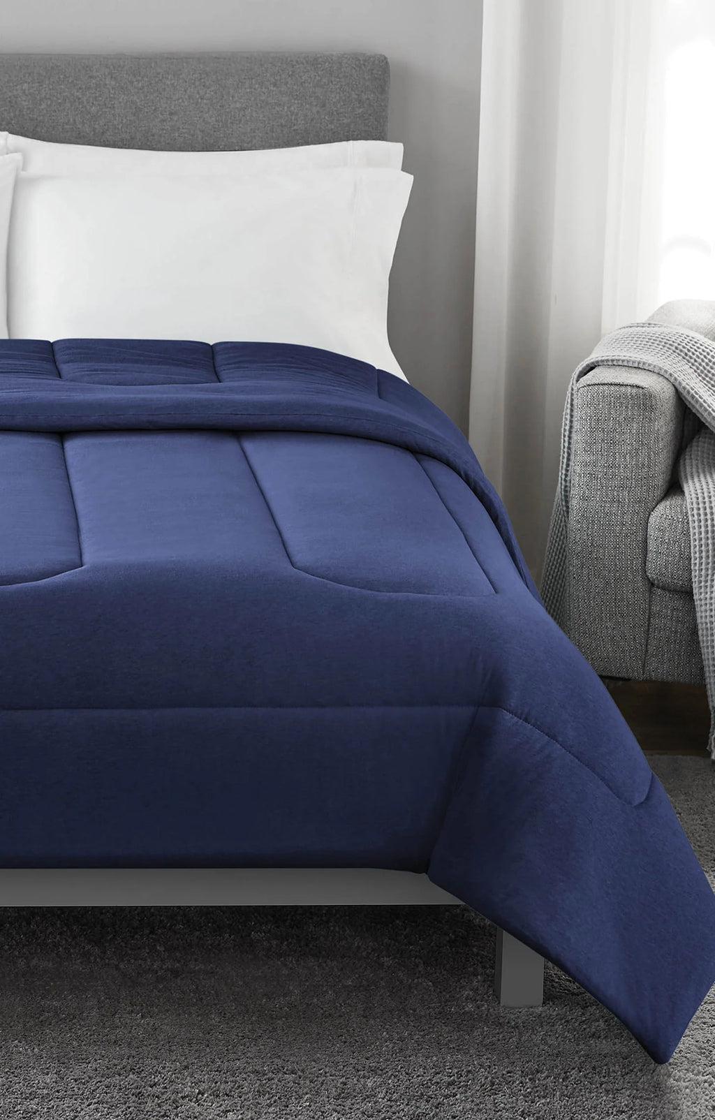 Charcoal Jersey Knit Comforter Full/Queen V26735