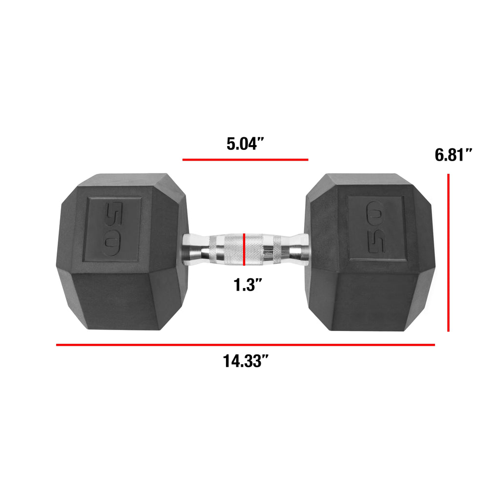 50lb Coated Hex Dumbbell Q91629