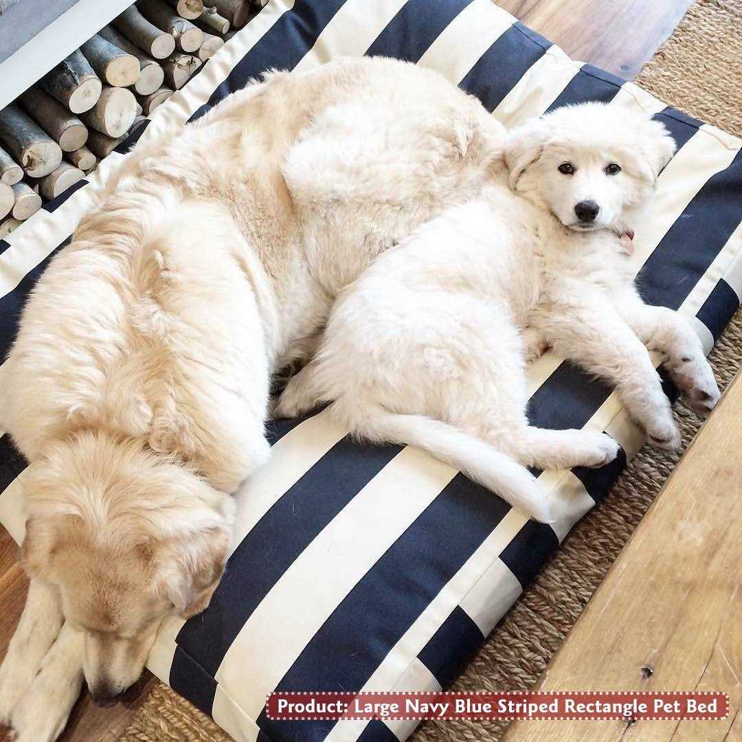 Vertical Stripe Dog Bed A845286