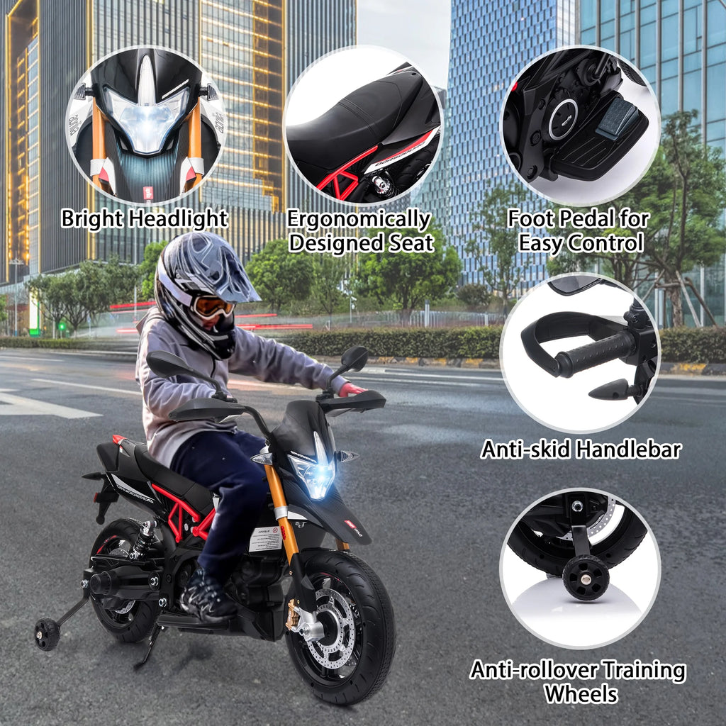 12V Ride on Motorcycle Electric Motorbike with Training Wheels O1113