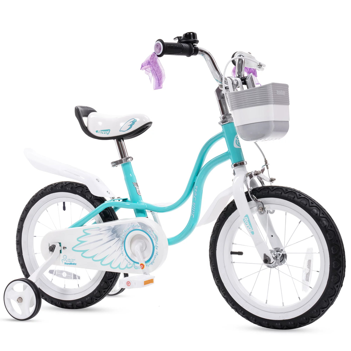 Light Pink 16 Girl's Bicycle with Training Wheels and Basket Q4016