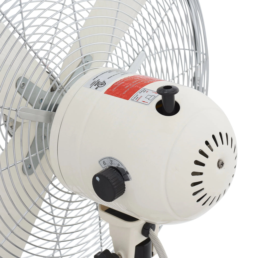 16 inch Adjustable Height Oscillating 3-Speed Metal Stand Fan in Red X250127