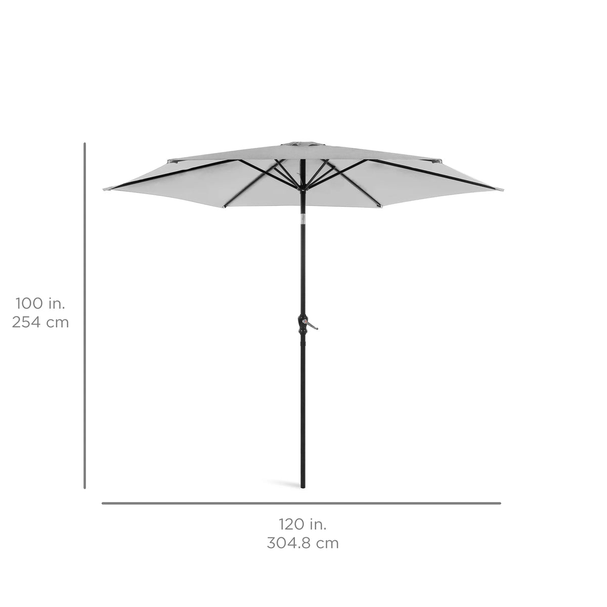 10ft Steel Patio Umbrella with Crank and Tilt J343802