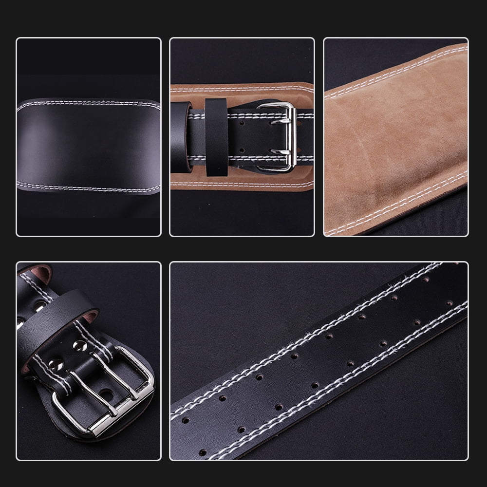 Adjustable 6” Padded Genuine Leather Weight Lifting Belt F6415