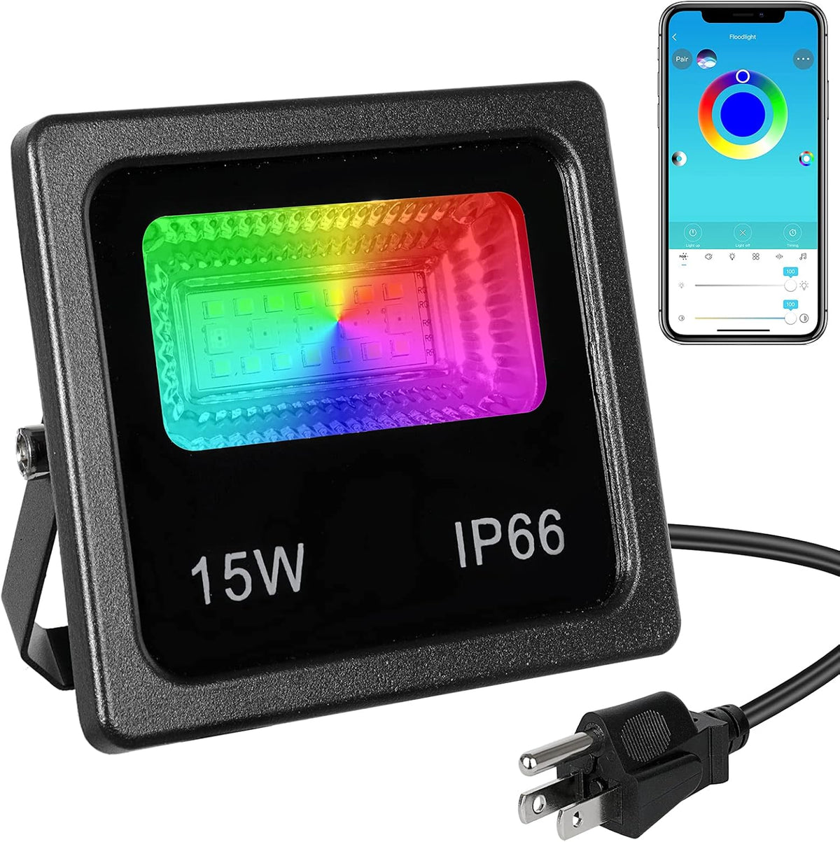 15W RGB Bluetooth Smart LED Flood Light V544