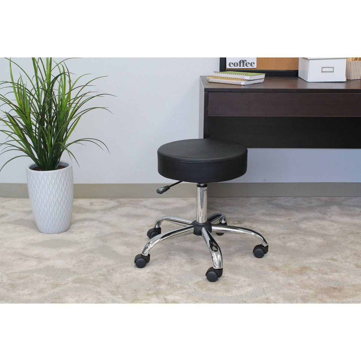 Black Caressoft Medical Stool S4030