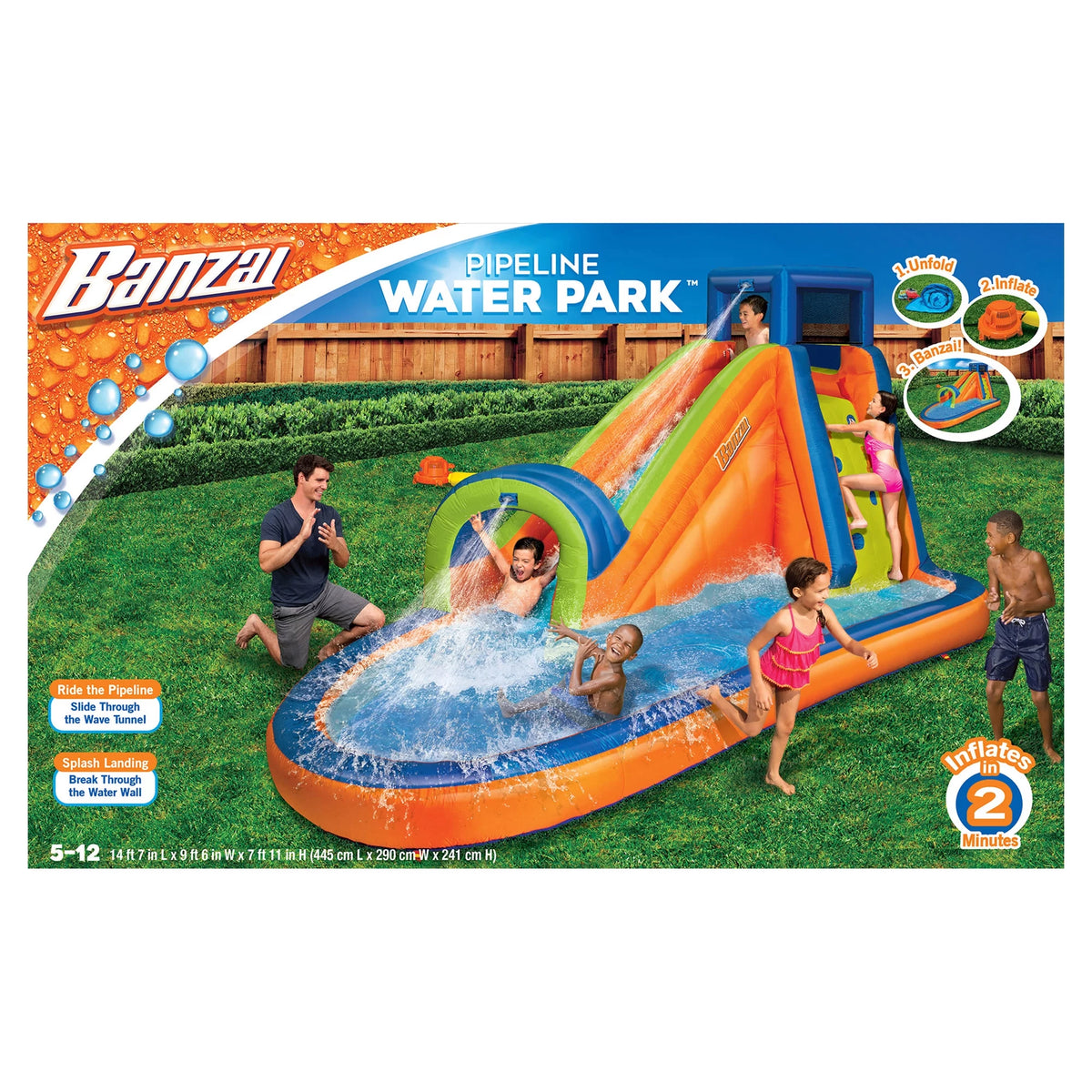 Inflatable Outdoor Water Slide Splash Toy G376
