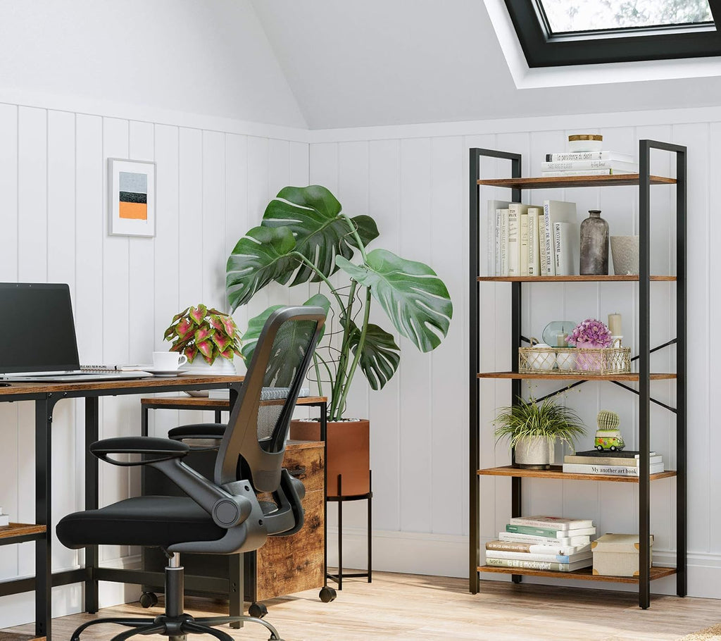5-Tier Bookshelf with Steel Frame R630293
