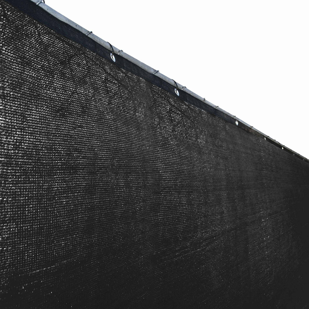 Black Fence Privacy Screen Mesh Fabric with Grommets C712783