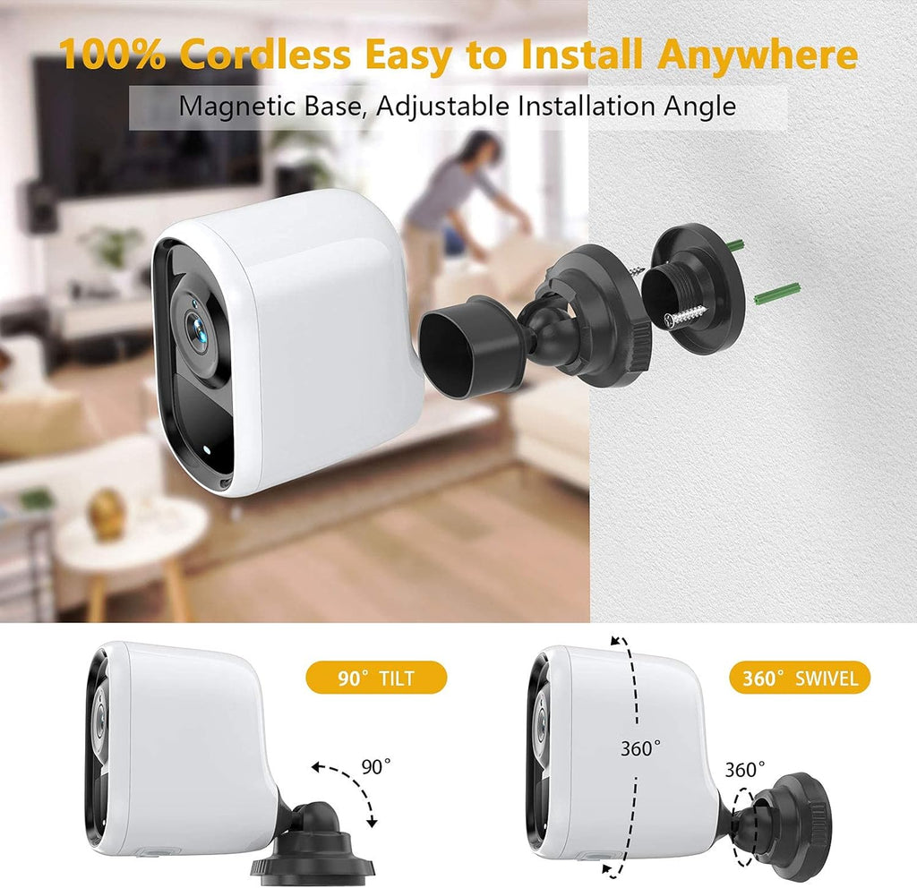 Wireless Outdoor Security Camera 1080P HD Night Vision Waterproof V4851