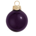 Purple Shiny Glass Christmas Ornaments 12-Pack V5653
