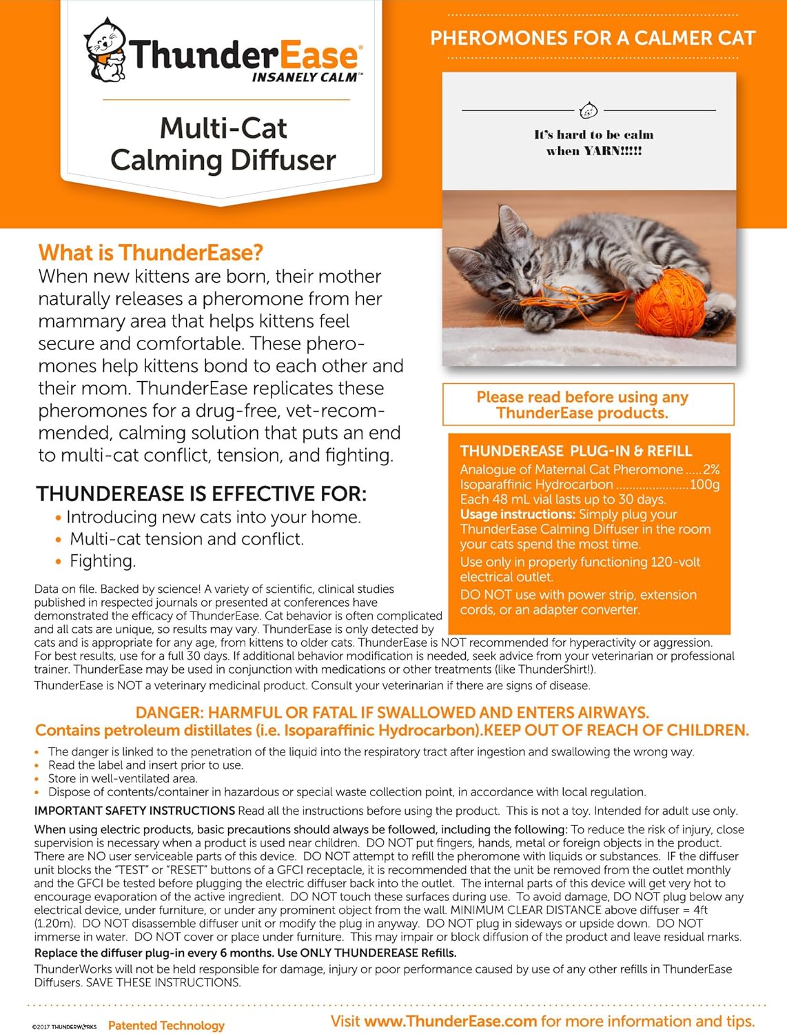 Multicat Calming Pheromone Diffuser Kit 90 Day Supply Y58702