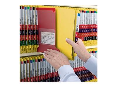 End Tab Classification Folders, Legal Size, 2 Dividers, Yellow, 10/Box R2572