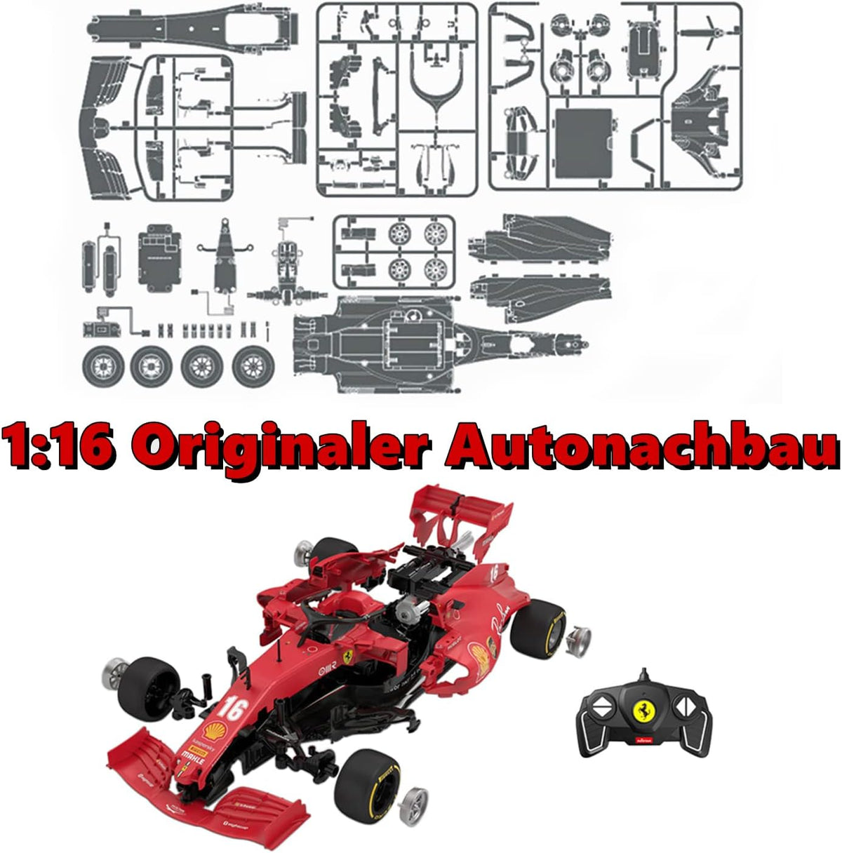 1:16 Remote Control Racing Car Building Blocks E1764
