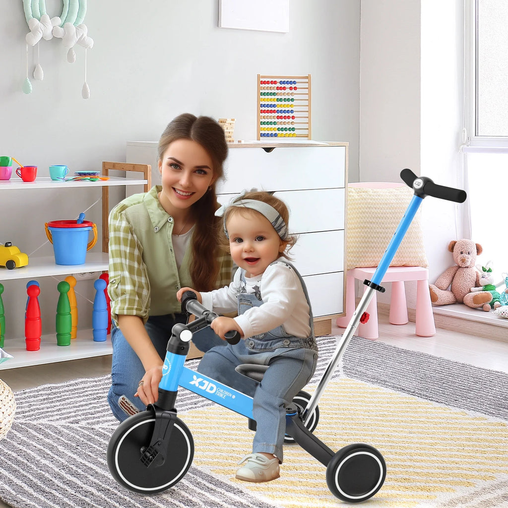 7 in 1 Toddler Tricycle with Push Handle O612069