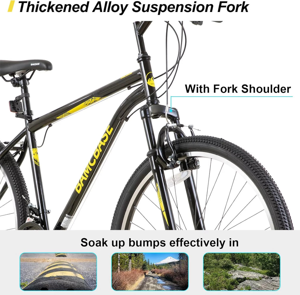 26 27.5 Inch Mountain Bike 21 Speeds Hardtail Bicycle U7983