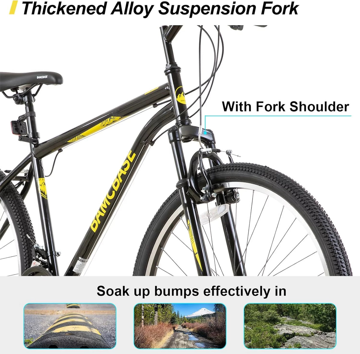 26 27.5 Inch Mountain Bike 21 Speeds Hardtail Bicycle U7983