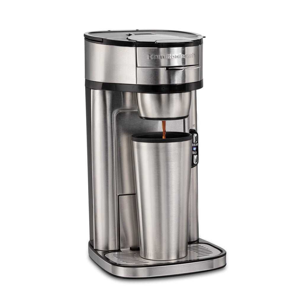 Single-Serve Coffee Maker, 14 oz. Stainless Steel J762