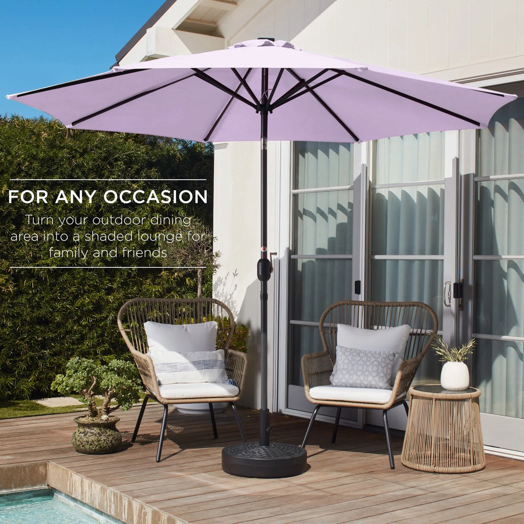 10ft Steel Patio Umbrella with Crank and Tilt J343802