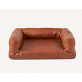 Faux Leather Brown Couch Y3635