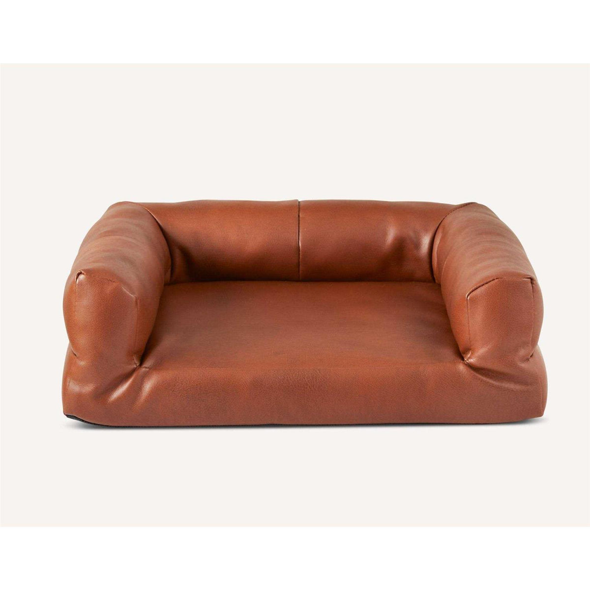 Faux Leather Brown Couch Y3635