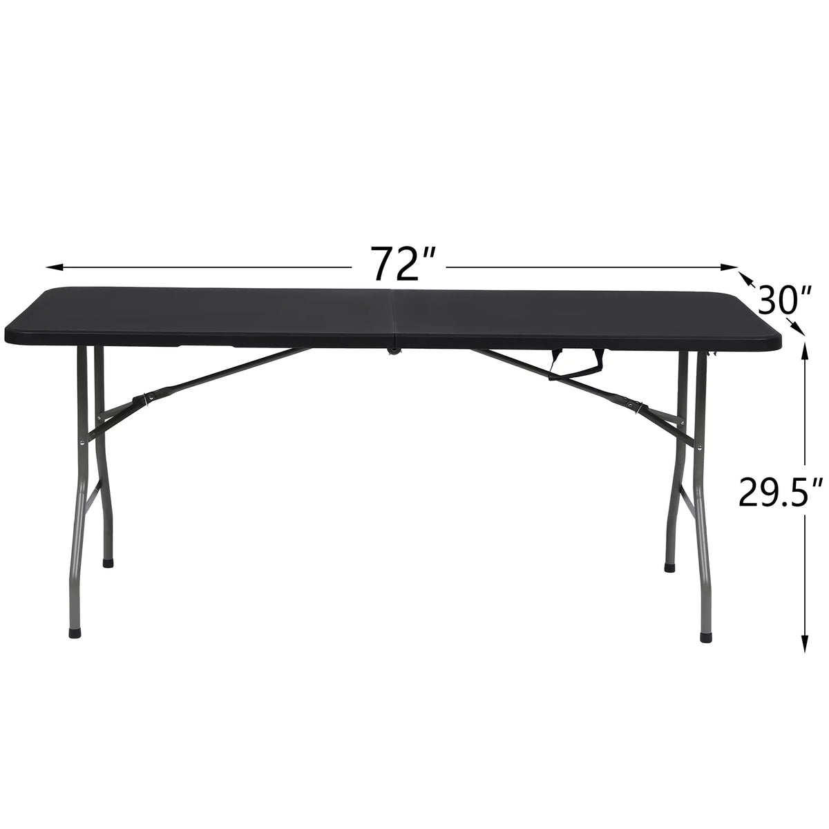 6ft Folding Table Black Q161481