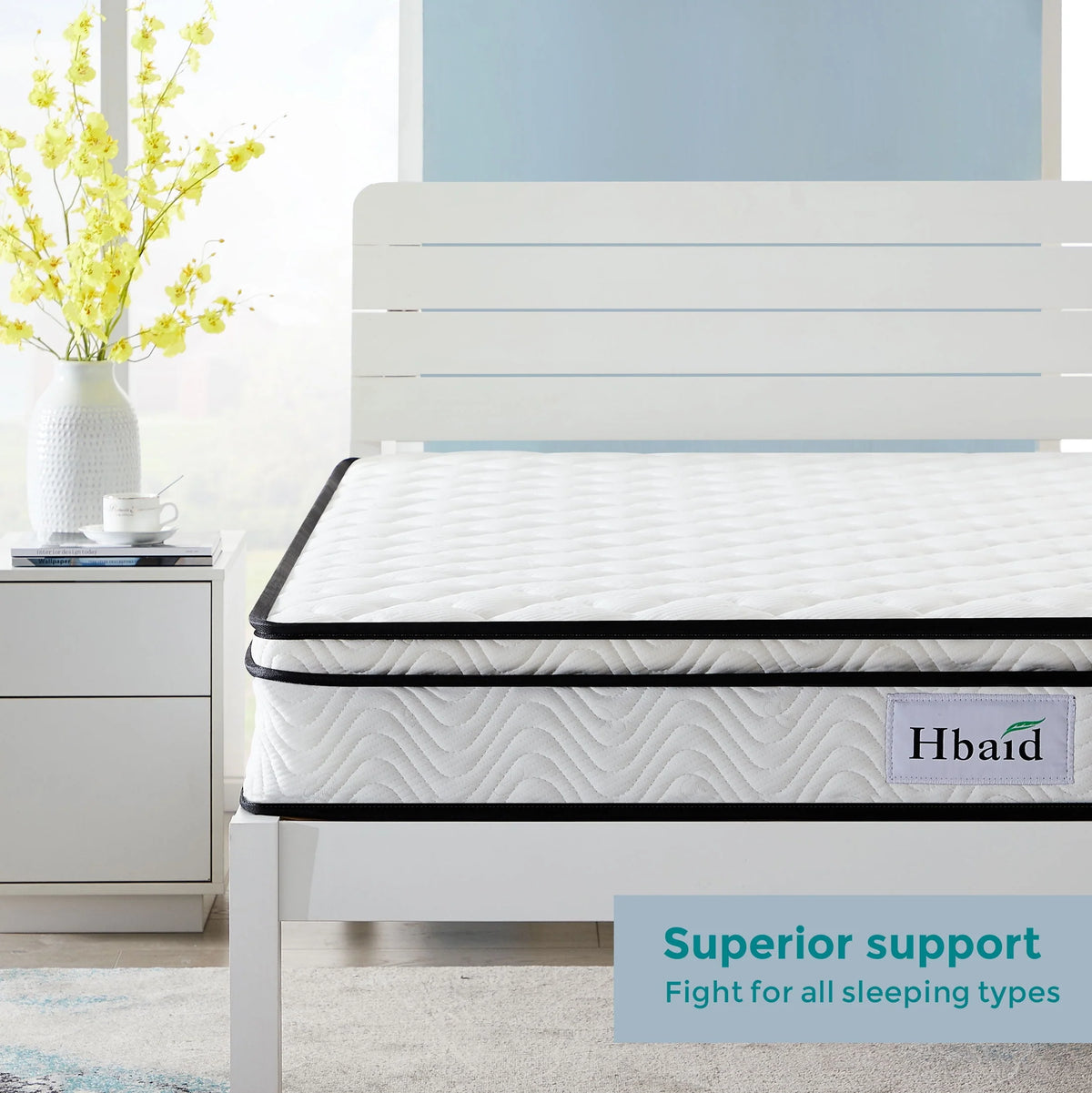 8 Inch Gel Memory Foam Hybrid Twin Mattress X8487