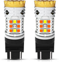 4257 LED Bulb Switchback Front Turn Signal Canbus Ready Built in Resistor Amber Blinker White Daytime Running Light DRL 2 Pack A889372