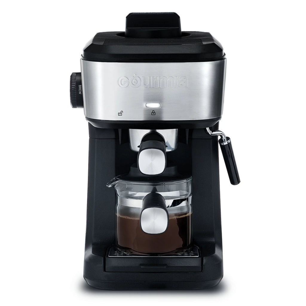 4-Shot Steam Espresso, Cappuccino, and Latte Maker with Frothing Wand A4866