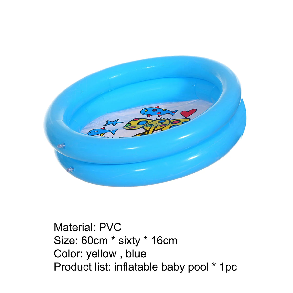 Inflatable PVC 2 Rings Kids Swimming Pool H90866