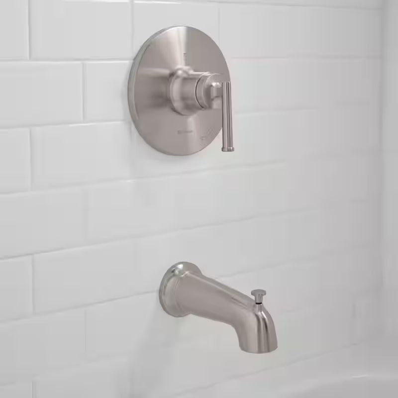 Single Handle 1-Spray Tub and Shower Faucet 1.8 GPM Brushed Nickel U396107
