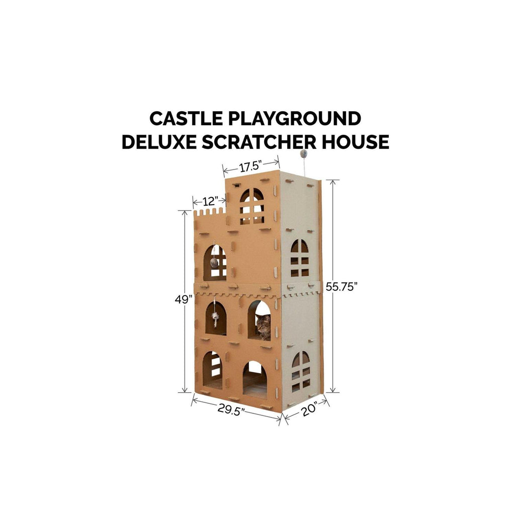 Corrugated Cat Scratcher House with Catnip Q336976