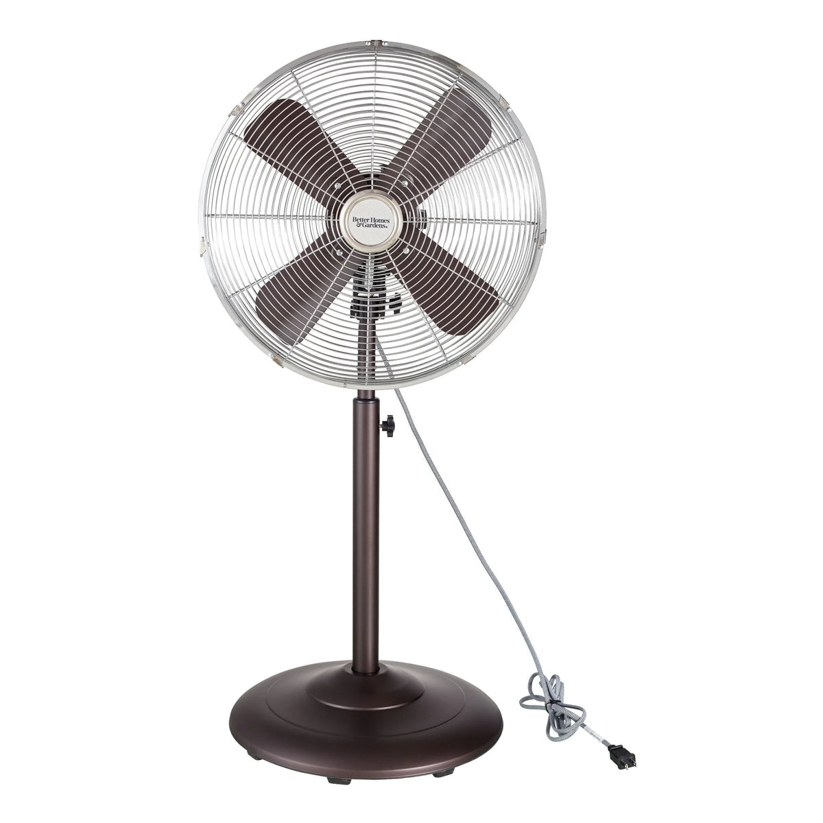 16 inch Adjustable Height Oscillating 3-Speed Metal Stand Fan in Red X250127