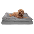 Mink Fur & Suede Pillow-Top Orthopedic Dog Bed B560