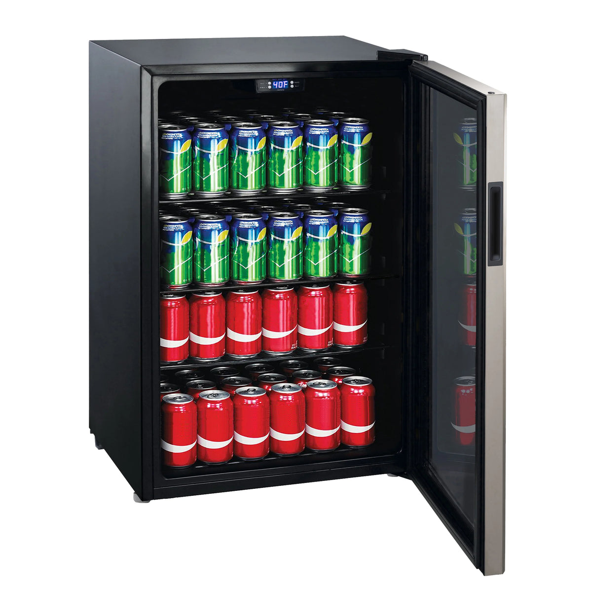 4.5 Cu ft 152 Can Stainless Steel Beverage Center Mini Fridge J88560