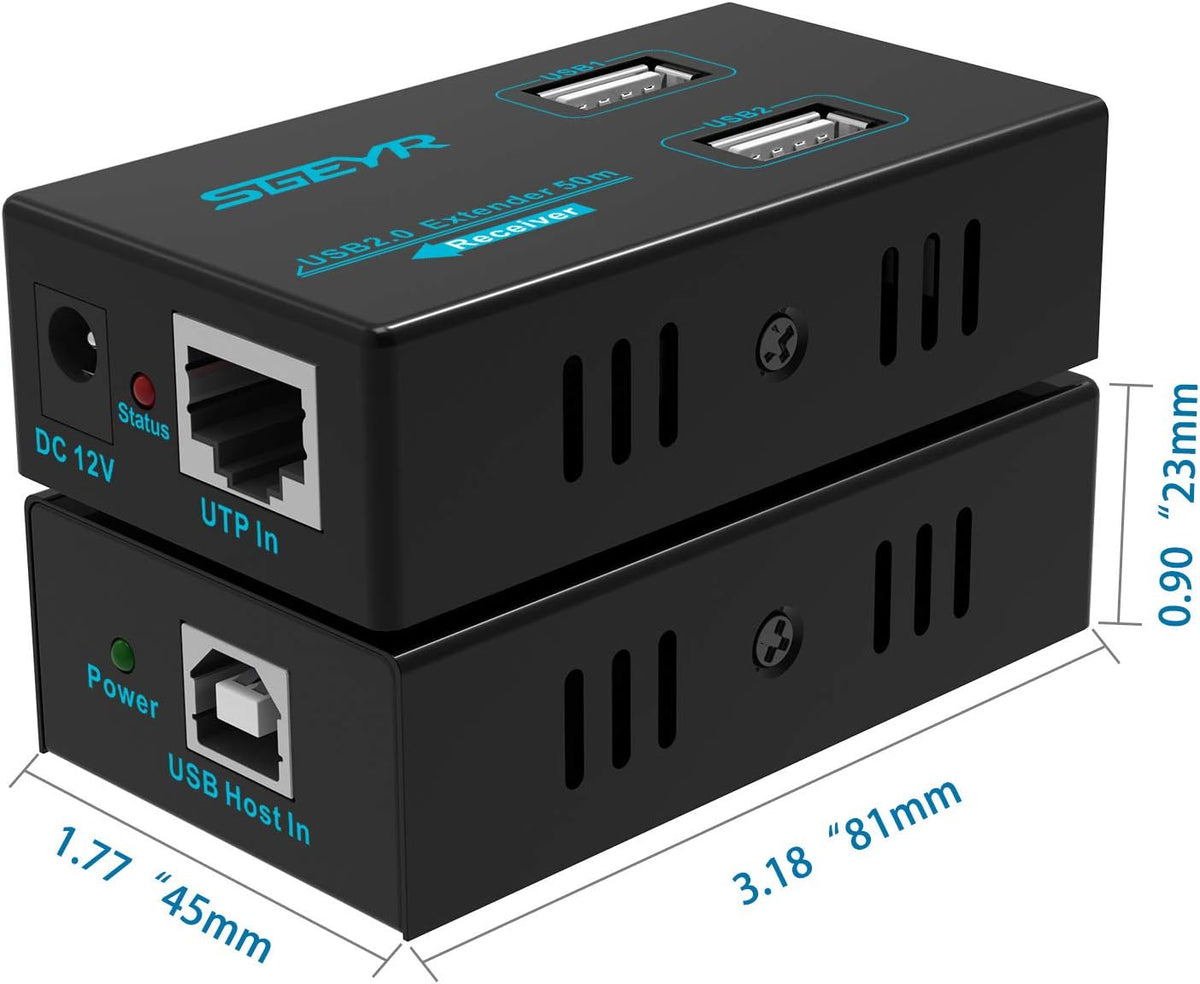 USB 2.0 Ethernet Extender Over Cat5e/6 J429884