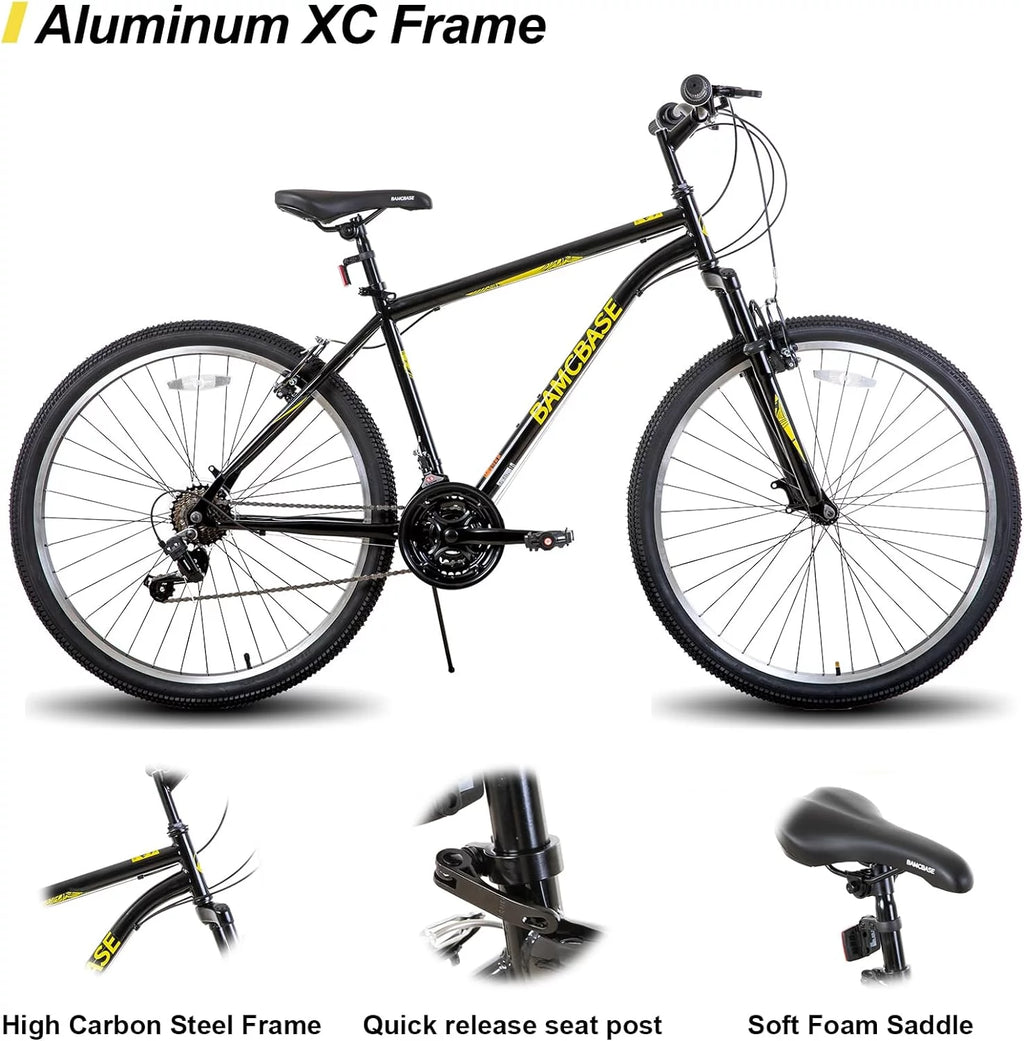 26 27.5 Inch Mountain Bike 21 Speeds Hardtail Bicycle U7983