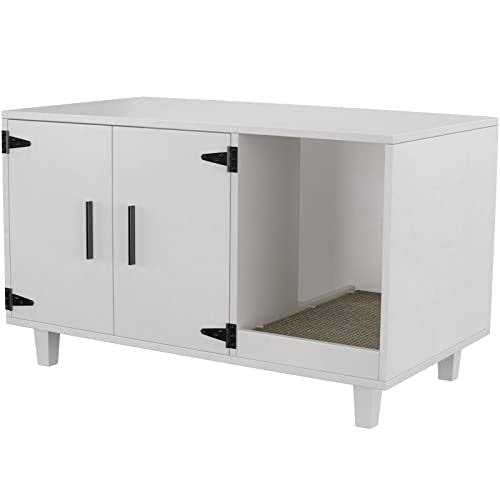 Cat Litter Box Enclosure with Scratch Pad T707