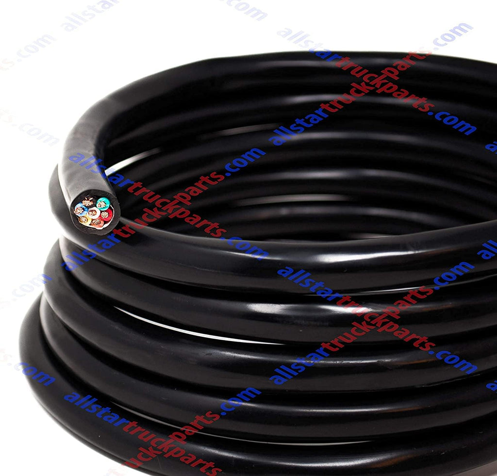 Heavy Duty 14 Gauge 7 Way Insulated Copper Wire 50 FT Roll D663301