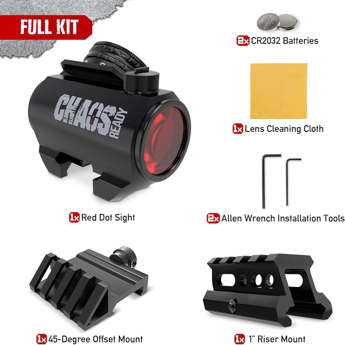 Red Dot Sight with 45 Degree Offset Mount and 1 Inch Riser Mount P776335