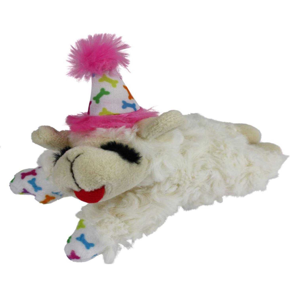 Lamb Chop Dog Toy with Birthday Hat E703210
