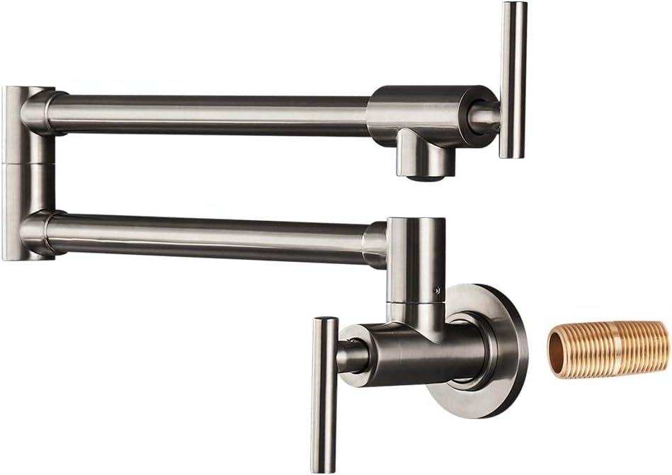 Black Brass Pot Filler Faucet A2295