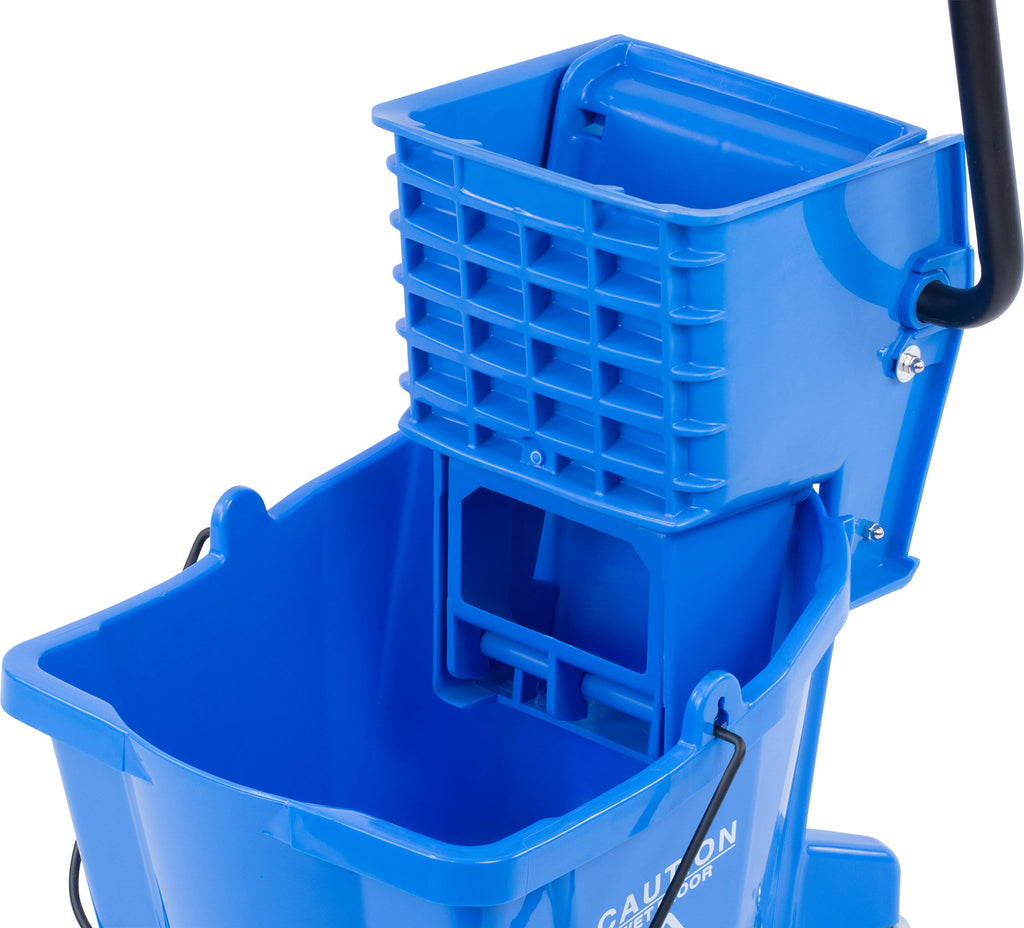 26 Quart Blue Mop Bucket with Side Press Wringer C6793