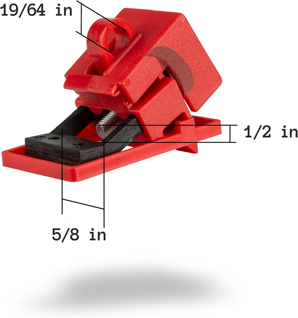 Breaker Lockout Tagout Kit with Red Safety Padlocks, Hasps and Tags U57284