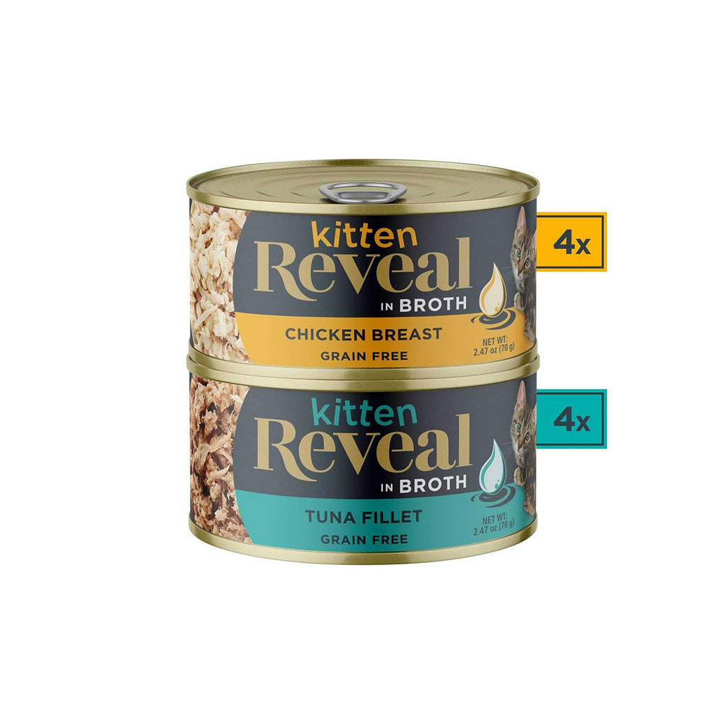 Natural Wet Kitten Food Chicken & Tuna Broth Variety Pack U345