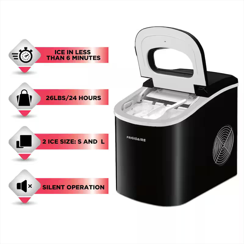 Black Freestanding Ice Maker M302