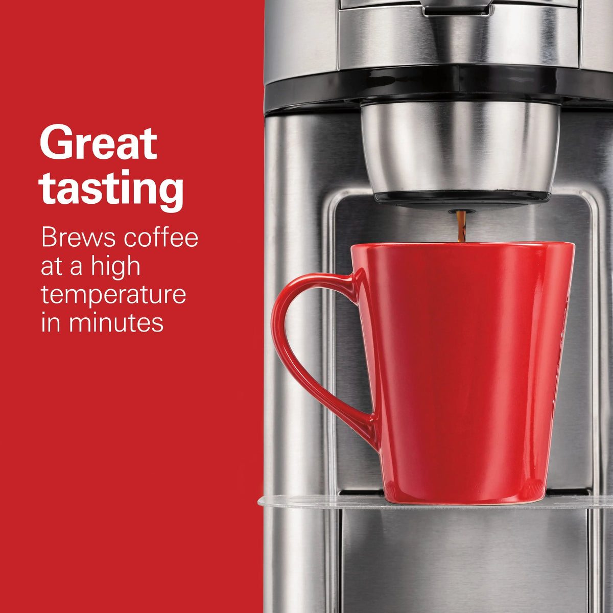 Single-Serve Coffee Maker, 14 oz. Stainless Steel J762