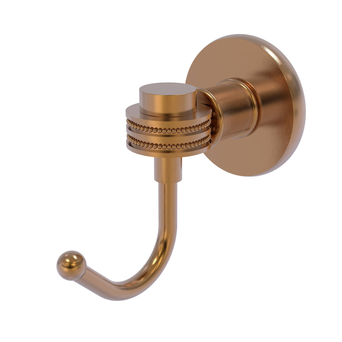 Brushed Bronze Robe Hook with Dotted Accents K7655