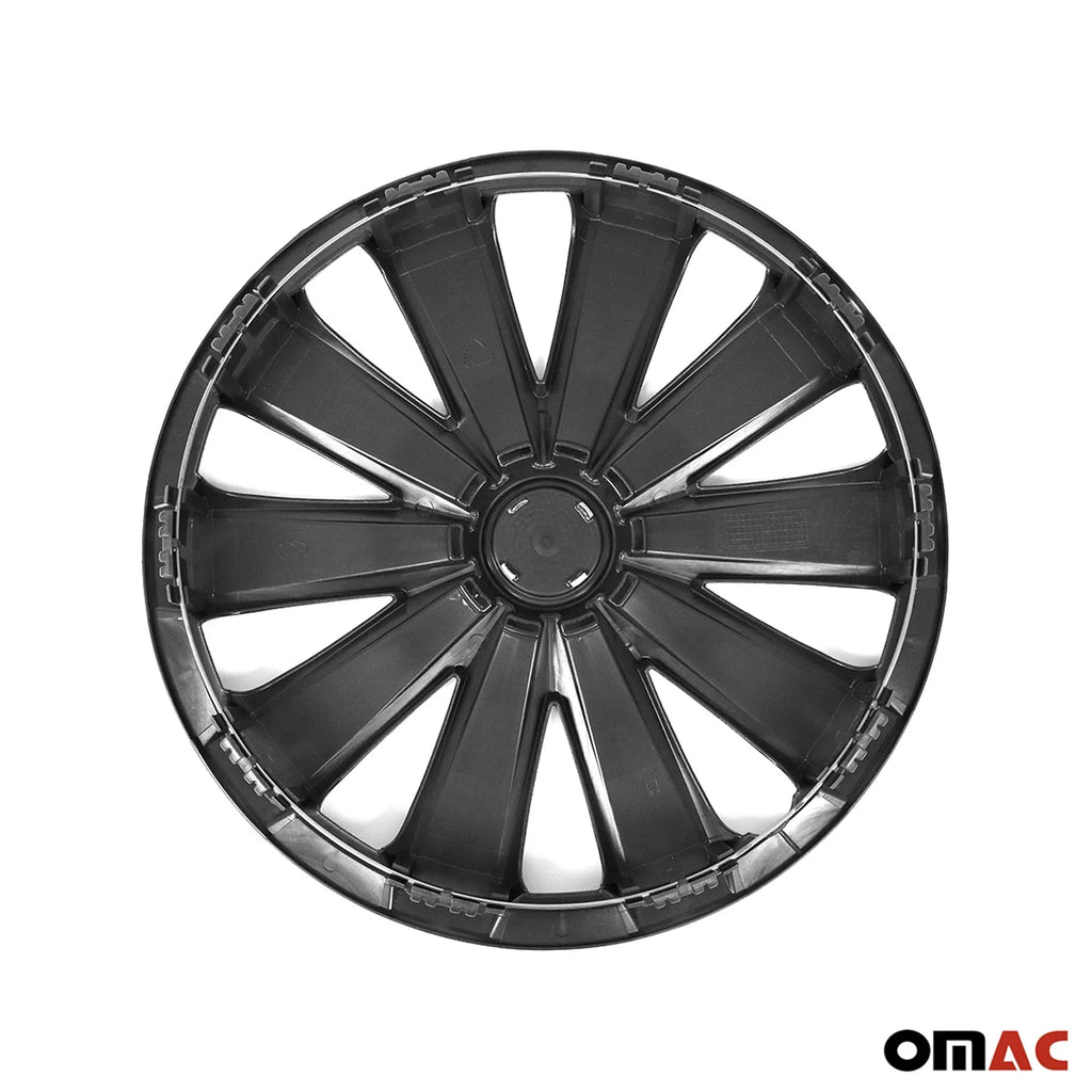 16 Wheel Covers Hubcaps 4Pcs Black W437190