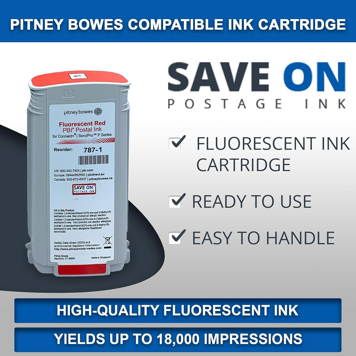 Compatible Red Postage Ink Cartridge F71137